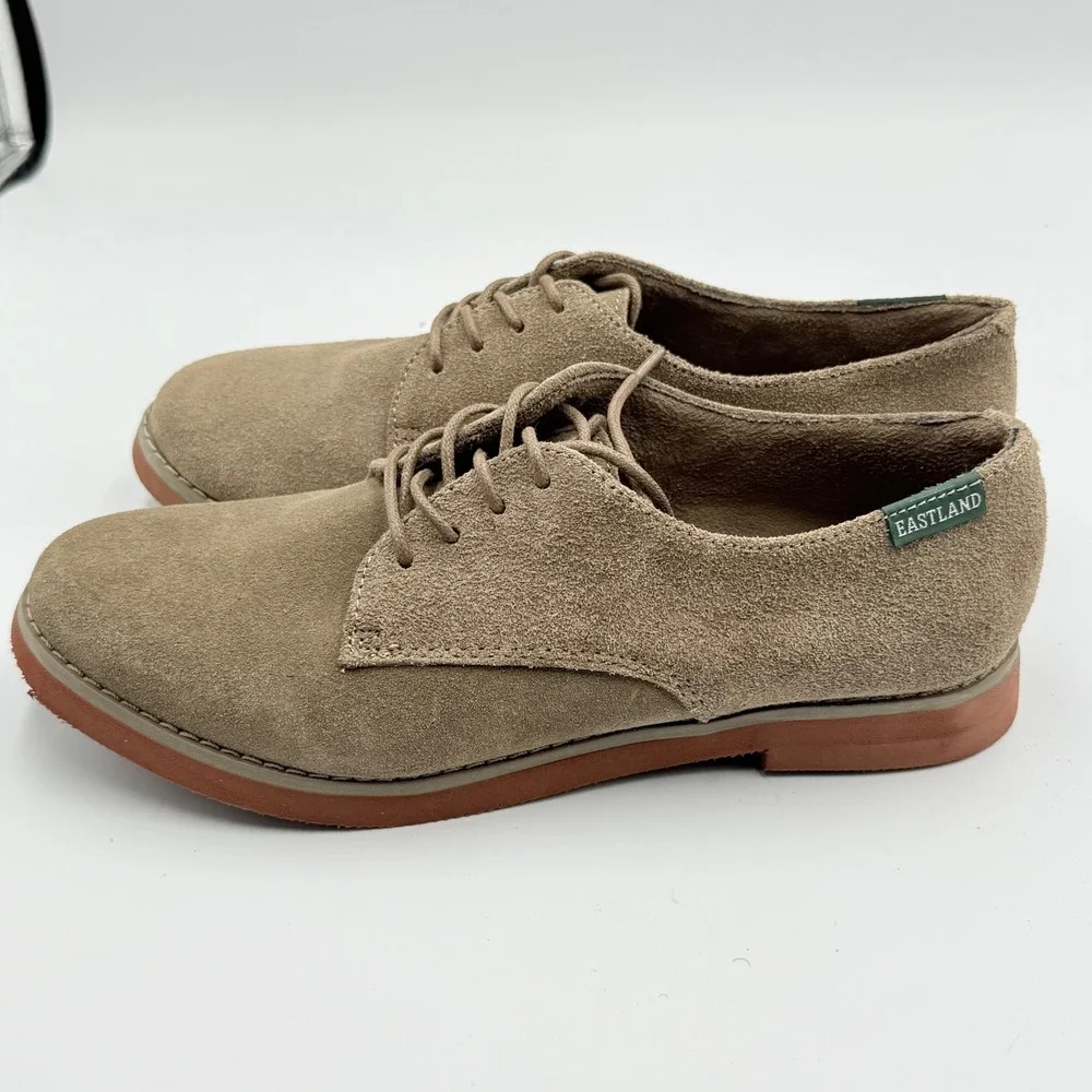 Eastland Women's Bucksport Suede Derby Shoes Tan‎ Size 8M Style 3949-29 NWOB
